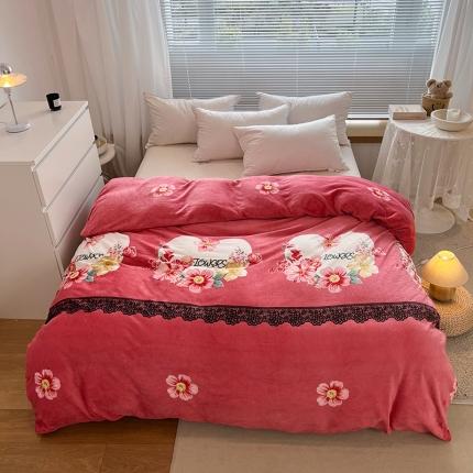 爱上家居 2023新款牛奶绒保暖单被套 浮光