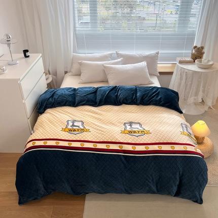 爱上家居 2023新款牛奶绒保暖单被套 鹿森