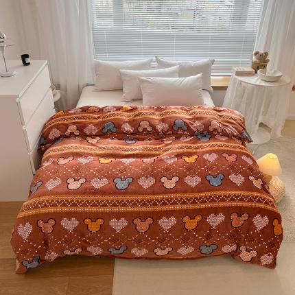 爱上家居 2023新款牛奶绒保暖单被套 落苏