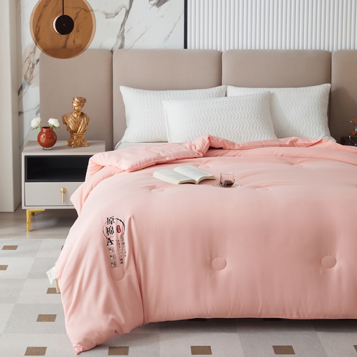 91家纺网 家纺一手货源 找家纺 爱宝被业 2025新款亲肤棉被被子被芯系列 玉色