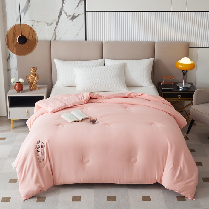 91家纺网 家纺一手货源 找家纺 爱宝被业 2025新款亲肤棉被被子被芯系列 玉色