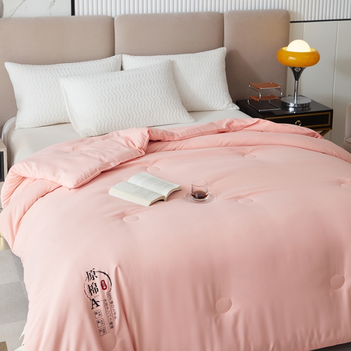 91家纺网 家纺一手货源 找家纺 爱宝被业 2025新款亲肤棉被被子被芯系列 玉色