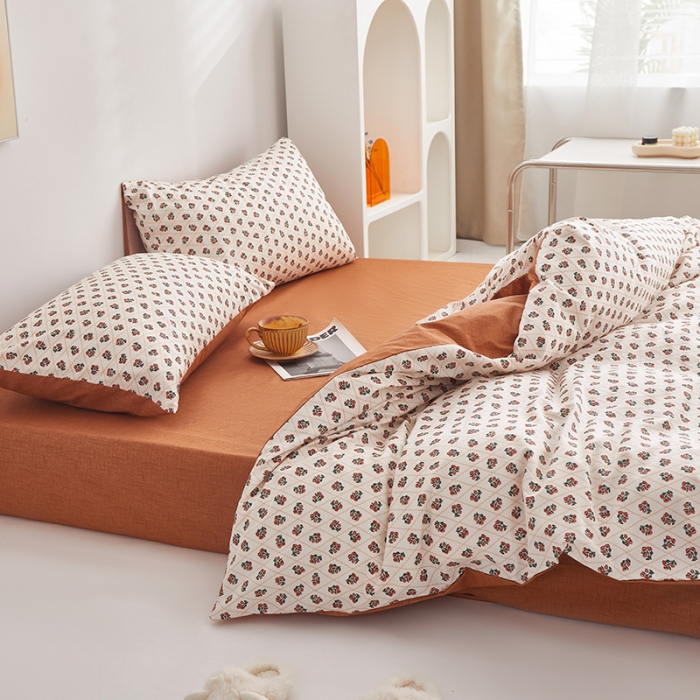 91家纺网 家纺一手货源 找家纺 绫韵2023春夏精梳斜纹全棉13372花卉溪慕纯棉系列 蔷薇