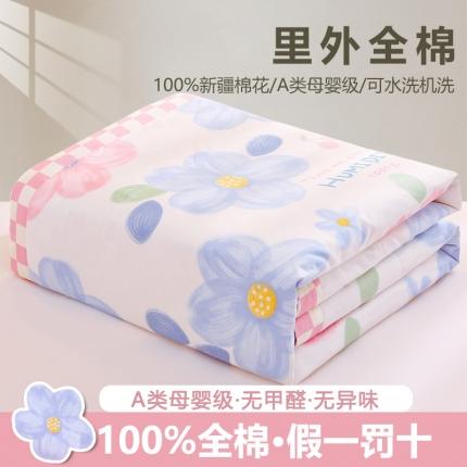 91家纺网 家纺一手货源 找家纺 鑫棉坊 2023新款纯棉新疆棉花印花夏被 圣歌娜