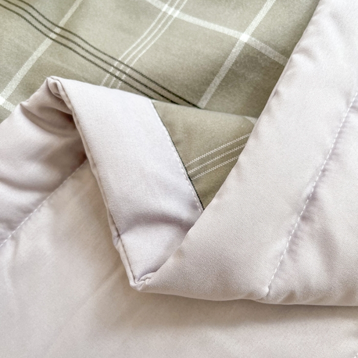 91家纺网 家纺一手货源 找家纺 慕尚 2025新款无印风夏被 洛卡灰绿