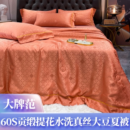 91家纺网 家纺一手货源 找家纺 （总）经年 2023新款60S贡缎提花水洗真丝天丝大豆夏被