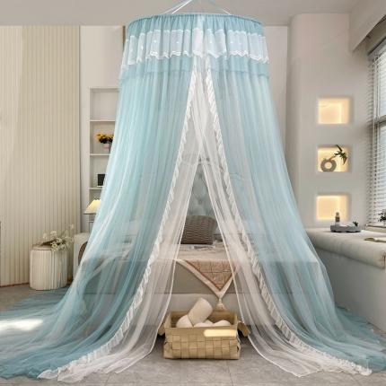 91家纺网 家纺一手货源 找家纺 （总）梦尔佳 2023新款浪漫欧式蕾丝宫廷吊顶蚊帐-国色天香