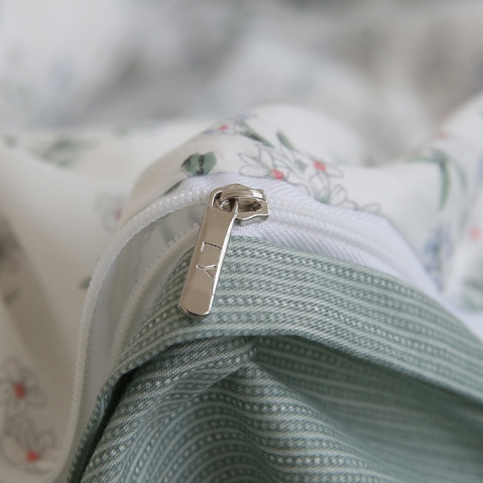 91家纺网 家纺一手货源 找家纺 绫韵家纺 2023新款全棉13772ins小清新印花纯棉四件套 莱茵春色