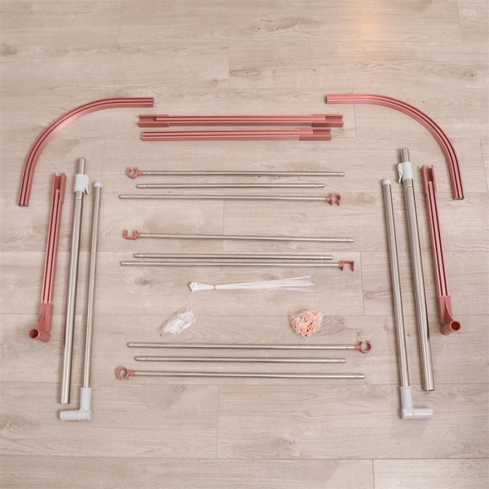 91家纺网 家纺一手货源 找家纺 新太阳2025新款纯色U型轨道学生遮光蚊帐-终版 U型轨道遮光玉色