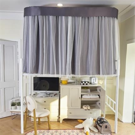 91家纺网 家纺一手货源 找家纺 （总）新太阳2025新款纯色U型轨道学生遮光蚊帐-终版