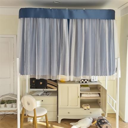 91家纺网 家纺一手货源 找家纺 （总）新太阳2025新款纯色U型轨道学生遮光蚊帐-终版