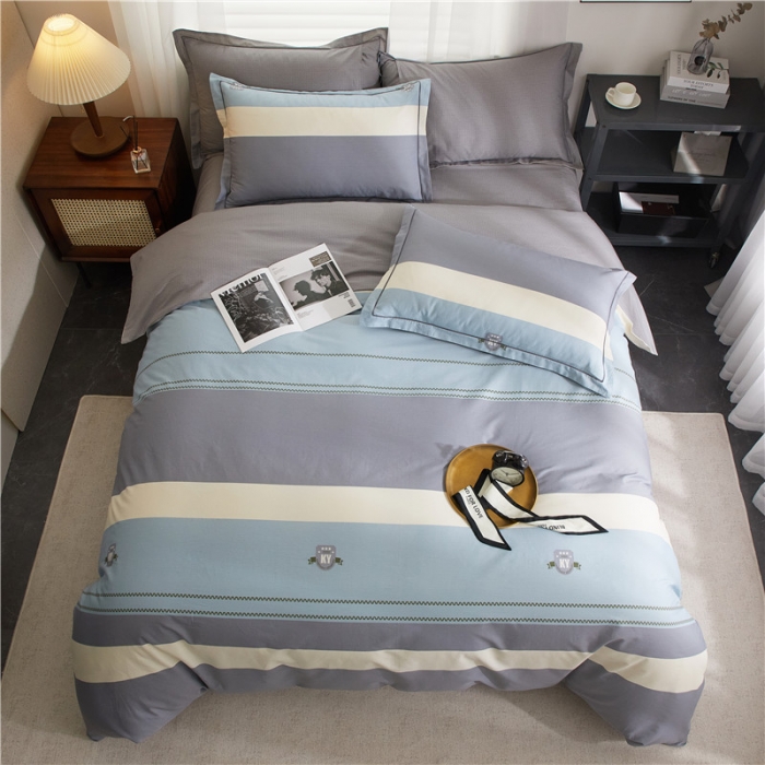 91家纺网 家纺一手货源 找家纺 沐白家居 2023全棉13376全棉印花四件套 格雷尔