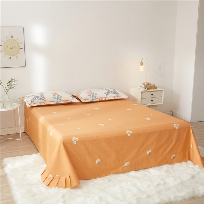 91家纺网 家纺一手货源 找家纺 沐白家居 2023全棉13376全棉印花四件套 晴空