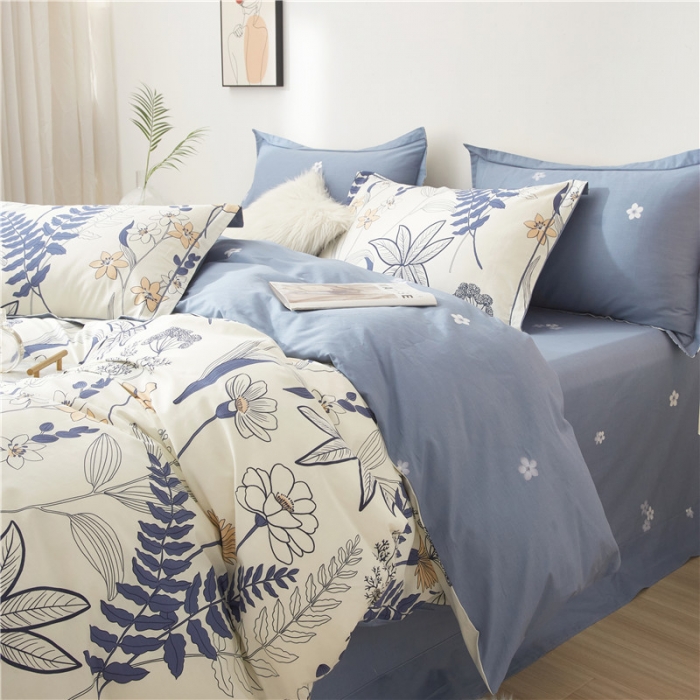 91家纺网 家纺一手货源 找家纺 沐白家居 2023全棉13376全棉印花四件套 晴朗