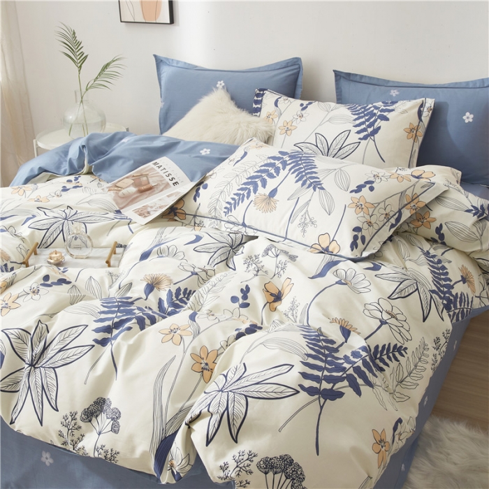 91家纺网 家纺一手货源 找家纺 沐白家居 2023全棉13376全棉印花四件套 晴朗
