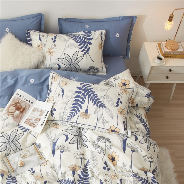 91家纺网 家纺一手货源 找家纺 沐白家居 2023全棉13376全棉印花四件套 晴朗