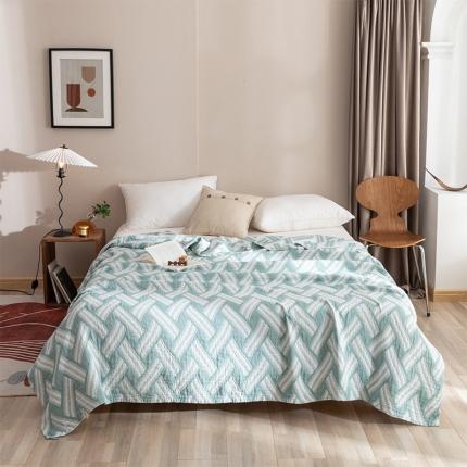 91家纺网 家纺一手货源 找家纺 朴尔家纺 2023新款塞尚风格水洗全棉三层毛巾 格里尼-绿