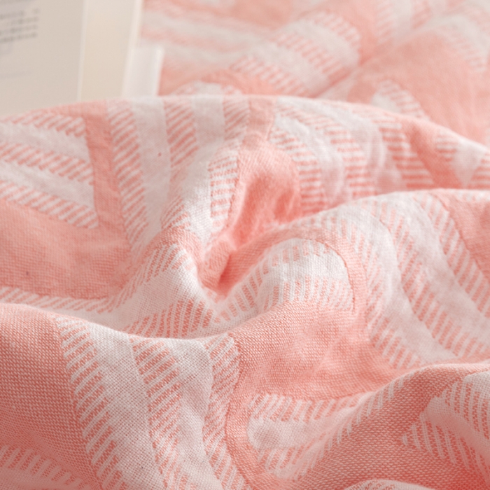 91家纺网 家纺一手货源 找家纺 朴尔家纺 2023新款塞尚风格水洗全棉三层毛巾 格里尼-粉