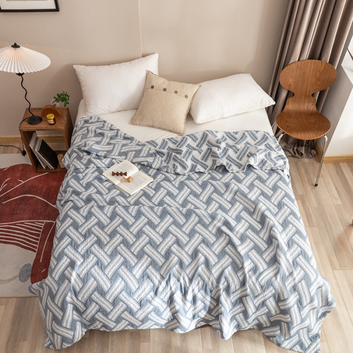 91家纺网 家纺一手货源 找家纺 朴尔家纺 2023新款塞尚风格水洗全棉三层毛巾 格里尼-灰