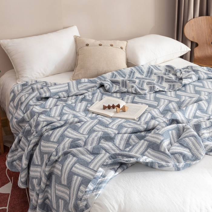 91家纺网 家纺一手货源 找家纺 朴尔家纺 2023新款塞尚风格水洗全棉三层毛巾 格里尼-灰