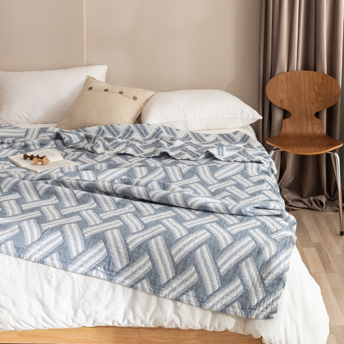 91家纺网 家纺一手货源 找家纺 朴尔家纺 2023新款塞尚风格水洗全棉三层毛巾 格里尼-灰