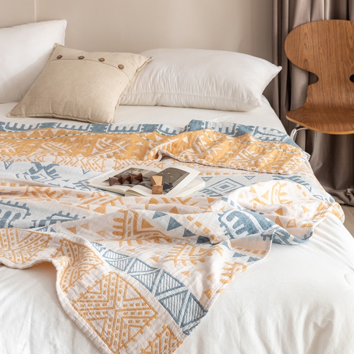 91家纺网 家纺一手货源 找家纺 朴尔家纺 2023新款塞尚风格水洗全棉三层毛巾 西雅图-兰