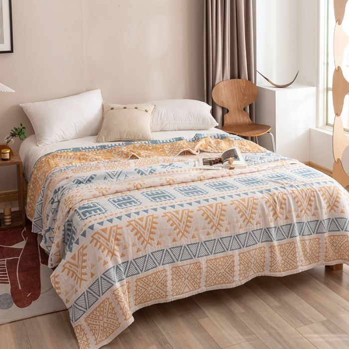 91家纺网 家纺一手货源 找家纺 朴尔家纺 2023新款塞尚风格水洗全棉三层毛巾 西雅图-兰