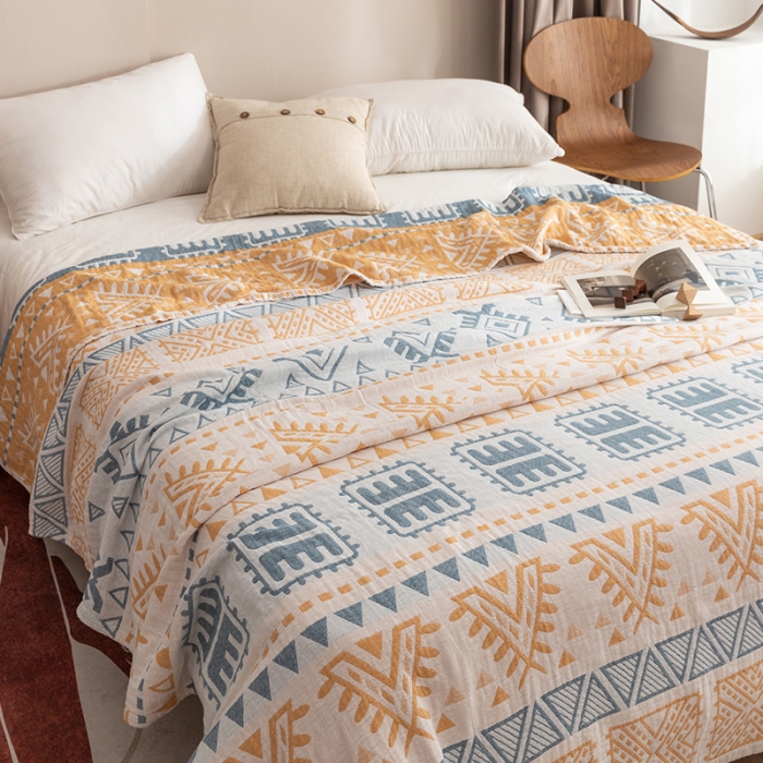 91家纺网 家纺一手货源 找家纺 朴尔家纺 2023新款塞尚风格水洗全棉三层毛巾 西雅图-兰