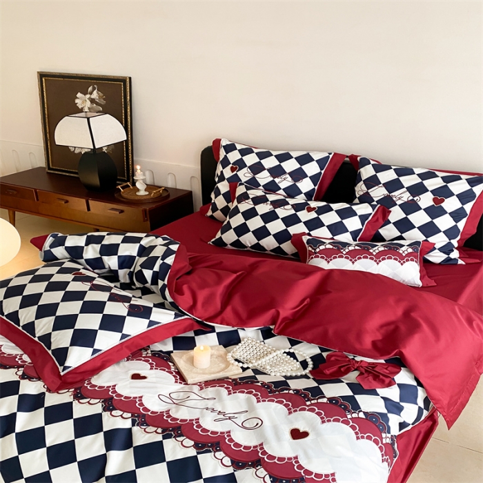 91家纺网 家纺一手货源 找家纺 （总）星野 2023新款100支双股澳棉提花四件套-洛伦娜