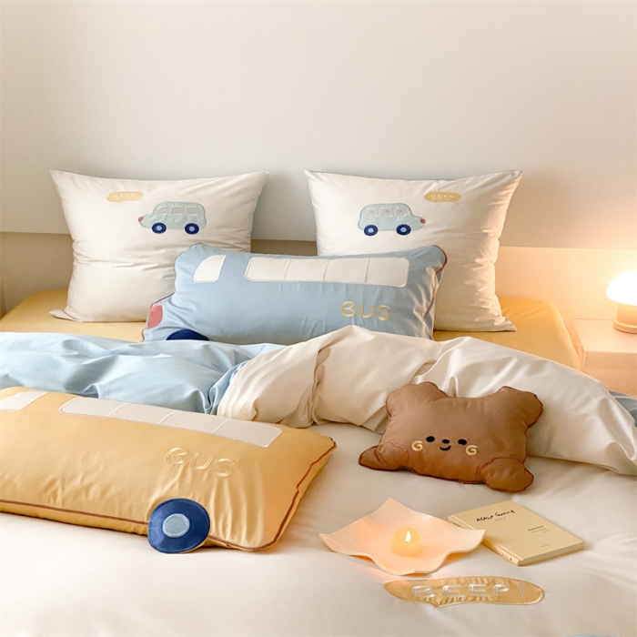 91家纺网 家纺一手货源 找家纺 （总）星野 2023新款100支双股澳棉提花四件套-公路奇遇记