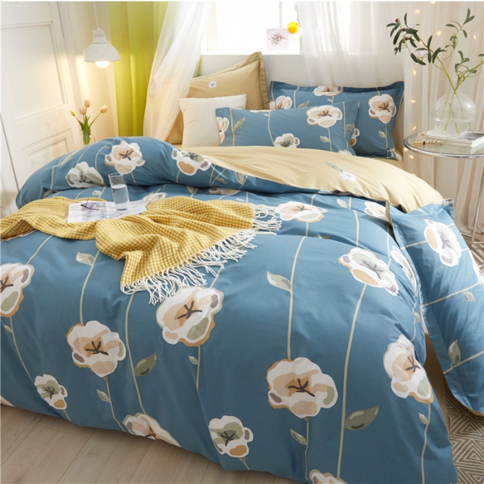 91家纺网 家纺一手货源 找家纺 沐白家居 2023全棉13376全棉印花四件套 芭提雅