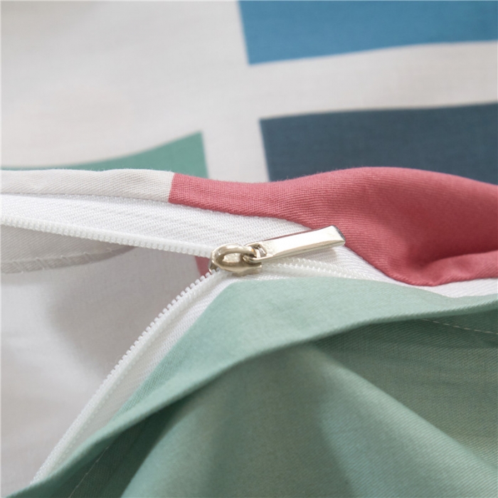 91家纺网 家纺一手货源 找家纺 沐白家居 2023全棉13376全棉印花四件套 彩虹心