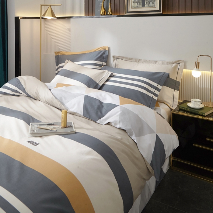 91家纺网 家纺一手货源 找家纺 沐白家居 2023全棉13376全棉印花四件套 达斯