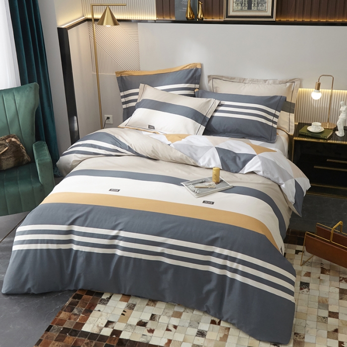 91家纺网 家纺一手货源 找家纺 沐白家居 2023全棉13376全棉印花四件套 达斯