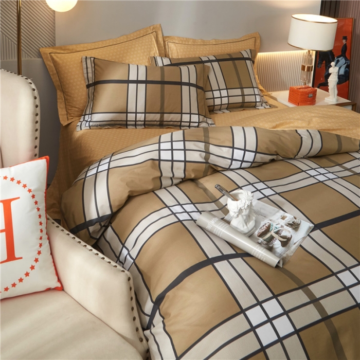 91家纺网 家纺一手货源 找家纺 沐白家居 2023全棉13376全棉印花四件套 经典北欧