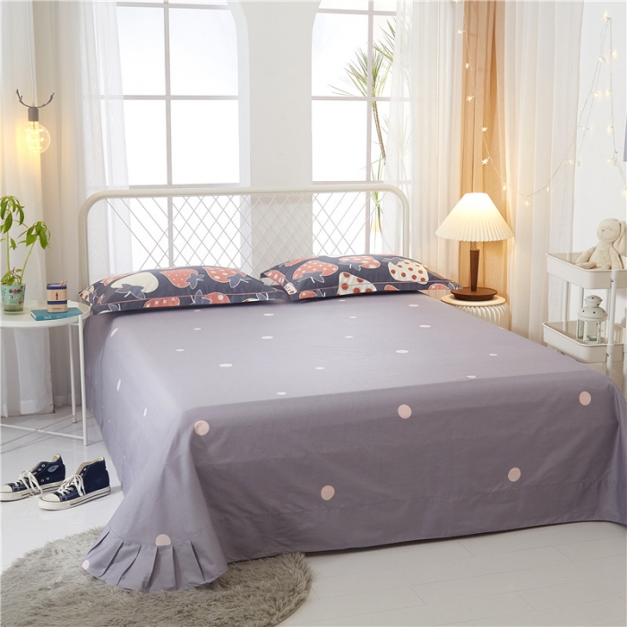 91家纺网 家纺一手货源 找家纺 沐白家居 2023全棉13376全棉印花四件套 小甜心