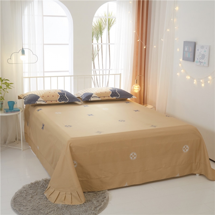 91家纺网 家纺一手货源 找家纺 沐白家居 2023全棉13376全棉印花四件套 熊可心