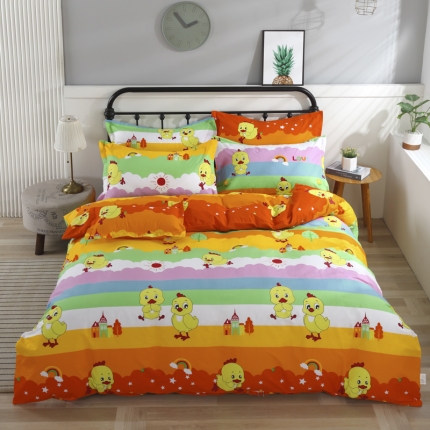 91家纺网 家纺一手货源 找家纺 （总）新款12868全棉学生宿舍三件套卡通纯棉四件套