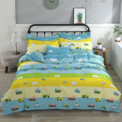 91家纺网 家纺一手货源 找家纺 （总）新款12868全棉学生宿舍三件套卡通纯棉四件套