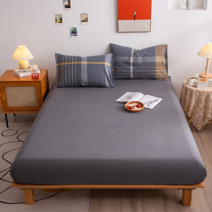 91家纺网 家纺一手货源 找家纺 （总）千姿梦 全棉色织水洗无印学生三件套纯棉单品床单被套床笠良品四件套