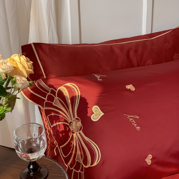 91家纺网 家纺一手货源 找家纺 （总）优然居 2023新款100支长绒棉贡缎刺绣系列-蝶影