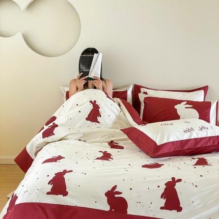 91家纺网 家纺一手货源 找家纺 （总）优然居 2023新款很高兴遇见你系列-遇见兔