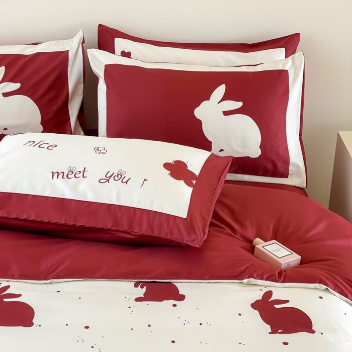 91家纺网 家纺一手货源 找家纺 （总）优然居 2023新款很高兴遇见你系列-遇见兔