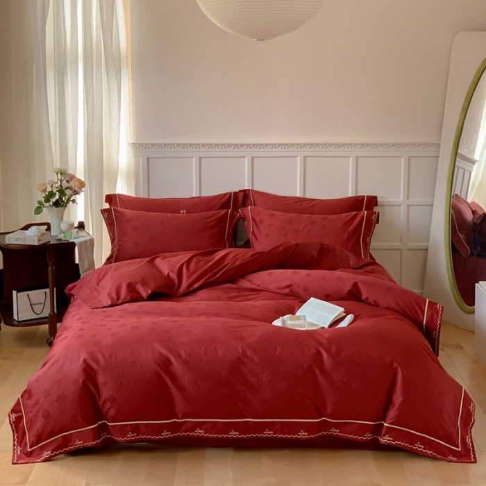 91家纺网 家纺一手货源 找家纺 （总）优然居 2023新款100支长绒棉贡缎提花刺绣系列