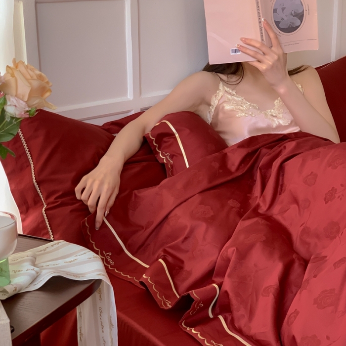 91家纺网 家纺一手货源 找家纺 （总）优然居 2023新款100支长绒棉贡缎提花刺绣系列