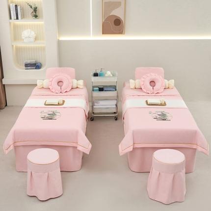 莉人坊 2023新款棉麻佳颜小鹿 床罩 佳颜小鹿 粉色