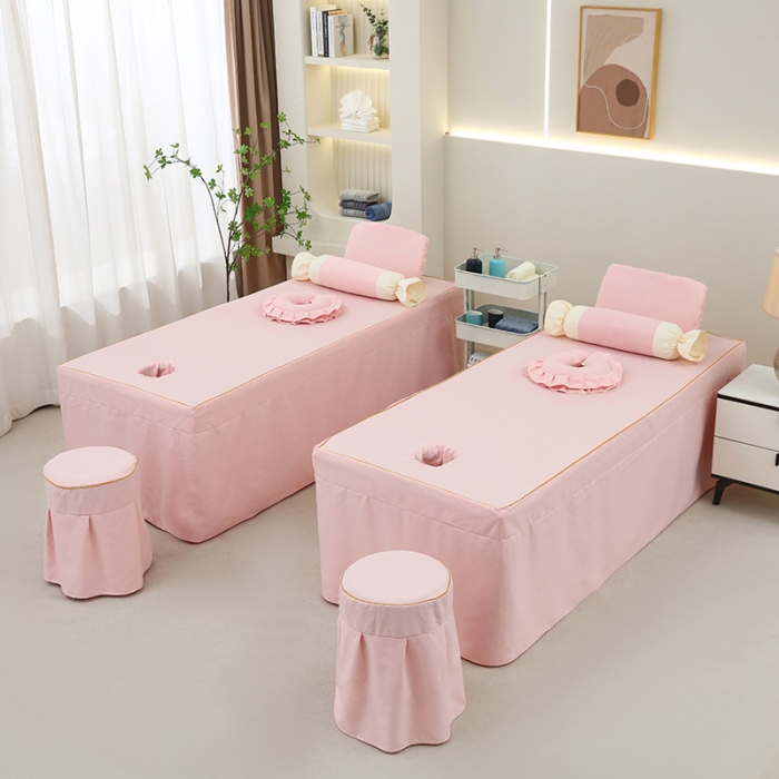 91家纺网 家纺一手货源 找家纺 莉人坊 2023新款棉麻佳颜小鹿 床罩 佳颜小鹿 粉色