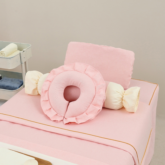 91家纺网 家纺一手货源 找家纺 莉人坊 2023新款棉麻佳颜小鹿 床罩 佳颜小鹿 粉色