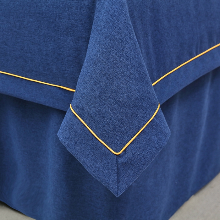 91家纺网 家纺一手货源 找家纺 莉人坊 2023新款棉麻佳颜小鹿 床罩 佳颜小鹿 海蓝