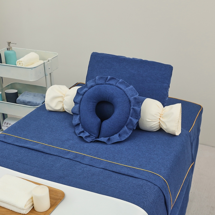 91家纺网 家纺一手货源 找家纺 莉人坊 2023新款棉麻佳颜小鹿 床罩 佳颜小鹿 海蓝